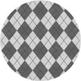 thumbnail image 1 of Ahgly Company Machine Washable Indoor Round Transitional Carbon Gray Area Rugs, 5' Round, 1 of 7