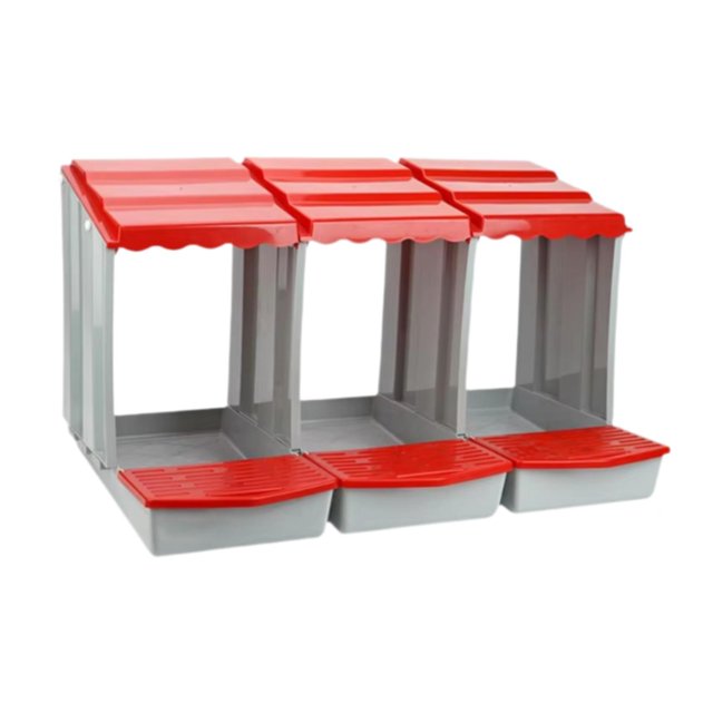 Caja para gallinas ponedoras, fácil de limpiar, caja nido para gallinas ponedoras de huevos para granjas domésticas avícolas rojo