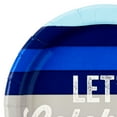 thumbnail image 3 of Stripe Let's Celebrate Disposable Paper Plates, 7", Blue/Green, 10 Count, by Way To Celebrate, 3 of 5