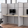 thumbnail image 2 of Easy Office Cubicle Desk with Tall Panels in Natural Elm - Engineered Wood, 2 of 7