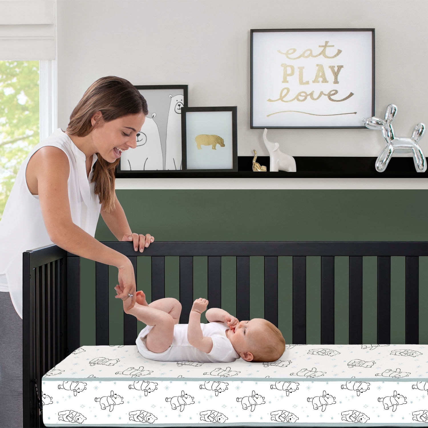 Disney Winnie the Pooh Dual-Sided Crib/Toddler Mattress by Delta Children, GREENGUARD Certified