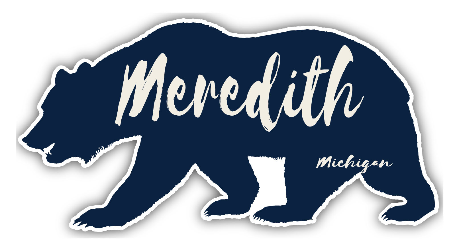 Meredith Michigan Souvenir 3x1.5Inch Fridge Bear Design