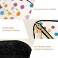 thumbnail image 5 of FORMRS Makeup Bag Travel Cosmetic Organizer for Women Fold Flat Zipper Pouch with Handle, Polka Dot, 5 of 8