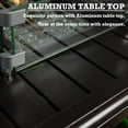 thumbnail image 2 of Kozyard 50,000 BTU Outdoor Wicker Patio Propane Gas Fire Pit Table w/Aluminum Tabletop, Glass Wind Guard, Clear Glass Rocks, Cover, Slide Out Tank Holder, and Lid (Brown), 2 of 9