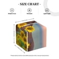 thumbnail image 4 of Lsque Horse Sunflowers Printed Tissue Box Cover Holder, Facial Paper Organizer Dispenser,Square with Bottom Belt, PVC Leather Decorative Organizer, 4 of 8