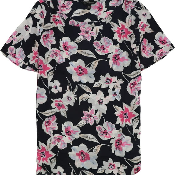 Banana Republic Womens Floral Pullover Blouse, Multicoloured, X-Small