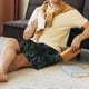 thumbnail image 5 of Balery Lavender Flowers Pantalones cortos de pijama de punto de algodón para hombre con cinturilla y bolsillos-Small, 5 of 6