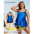 thumbnail image 2 of Traje de baño Hanna Nikole talla grande Tankini para mujer, color negro 26W, 2 of 5