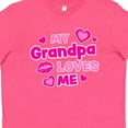 thumbnail image 4 of Inktastic My Grandpa Loves Me with Hearts and Kiss Youth T-Shirt, 4 of 5