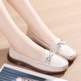 thumbnail image 7 of Women's Casual Loafers Slip On Leather Shoes Lightweight Casual Walking Shoes Female Moccasins Classic Penny Loafer Flats Boat Shoes, 7 of 7