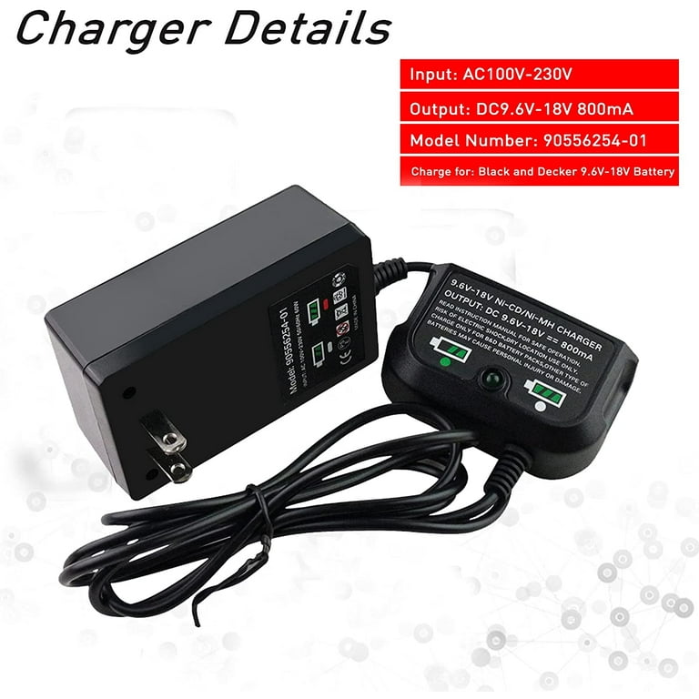  2 Packs 3.6Ah Ni-Mh 18 Volt HPB18 Battery and Charger