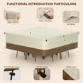 thumbnail image 5 of TOPTENG 420D Square Patio Table and Chairs Set Cover Waterproof Outdoor Furniture Square Covers Anti-Fading Beige&Brown, 5 of 9