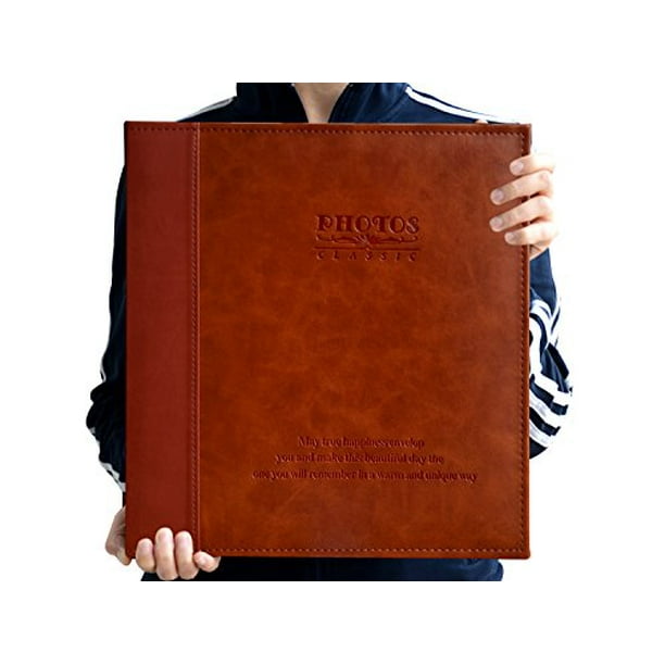 Zoview Magnetic Self Stick Page Photo Album Family Album Leather Cover Hand Made Diy Albums Holds 3x5 4x6 5x7 6x8 8x10 Photos A52035 Red Brown Walmart Com Walmart Com