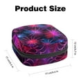 thumbnail image 2 of Sanitary Napkin Storage Bag, Glowing Neon Spider Webs Seamless Pattern Portable Menstrual Pad Bag for Teen Girls Store Panty Liners Tampons Sanitary Pads for Women Ladies, 2 of 6