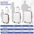 thumbnail image 2 of Costway Ensemble de Bagages 3 Pcs ABS PC Coque Rigide Ensemble de Valises avec Serrure TSA Télescope Poignées en Aluminium et Roues Pivotantes à 360°, 2 of 10