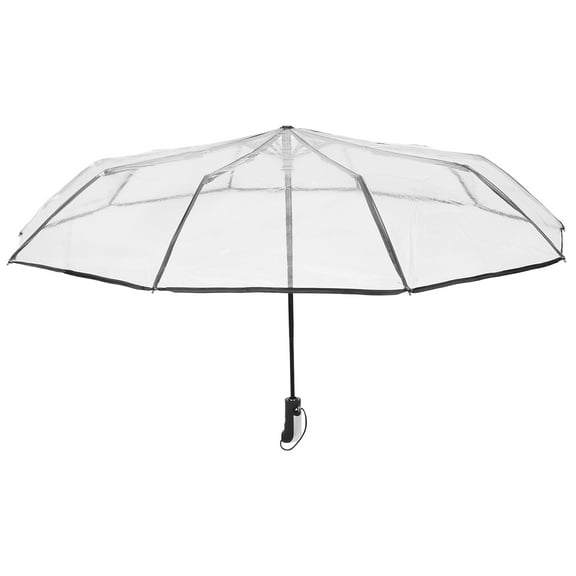 DEEPCRAFF 1Pack Clear Umbrella Lightweight Folding Automatic Opening and Closing for Business