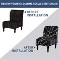 thumbnail image 3 of Armless Chair Slipcover Removable Armless Chair Cover Printed Armless Accent Chair Covers Washable Slipper Chair Slipcovers Furniture Protector Covers for Extra Large Armless Accent Chair, 3 of 5