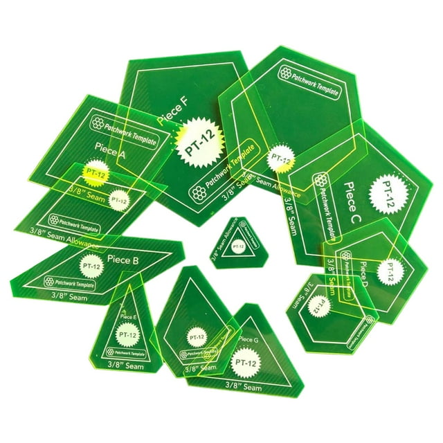 12Pcs Quilting Templates Portable Accessories Handmade Creative Acrylic Quilting