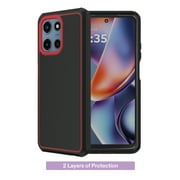 onn Slim Rugged Phone Case for Samsung moto g (2025) - Red/Black