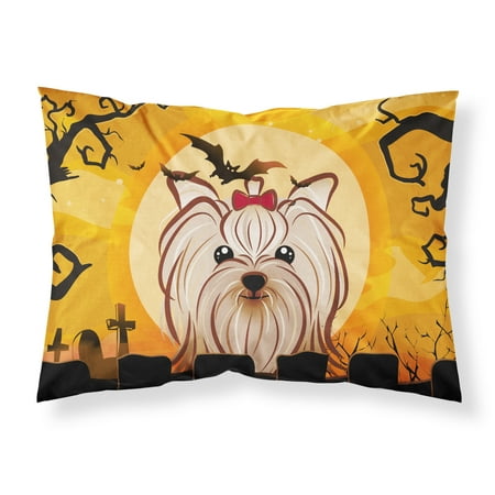Halloween Pillowcase - Halloween Yorkie Yorkishire Terrier Fabric Standard Pillowcase BB1762PILLOWCASE