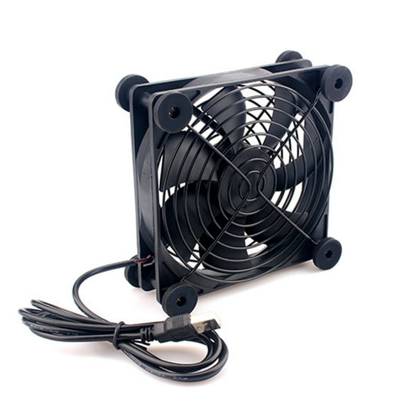 Quiet 120mm Router Fan Coolers with Speed Controller, DC5V USB Powered Cooling Case Fan for Router Modem Receiver DVR
