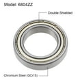 thumbnail image 2 of Uxcell 20mmx32mmx7mm 6804ZZ Double Sealed Z2 Ball Bearings Chrome Steel 10 Pack, 2 of 5