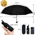 thumbnail image 2 of SHILIU-2 Pack Umbrella Small Mini Compact Travel Umbrella for Women&Men with 8 Rib Small Portable Sun and Rain Umbrella with UV Protection Windproof (2 Black), 2 of 4
