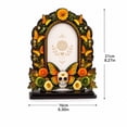 thumbnail image 3 of Dia De Los Muertos Altar Wooden Picture Frames,2026 Sugar Skull Butterfly Floral Day of The Dead Decor Frame for Mexican Ofrenda Altar Tabletop Display Style E, 3 of 6