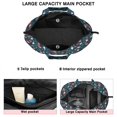 thumbnail image 3 of Dark Blue Christmas Gnome and Gift Pattern Travel Tote Bags for Women Carry On,Large Weekender Bags for Women Travel,Multi Functional Duffle Bag for Work,Shopping,Sports, 3 of 5