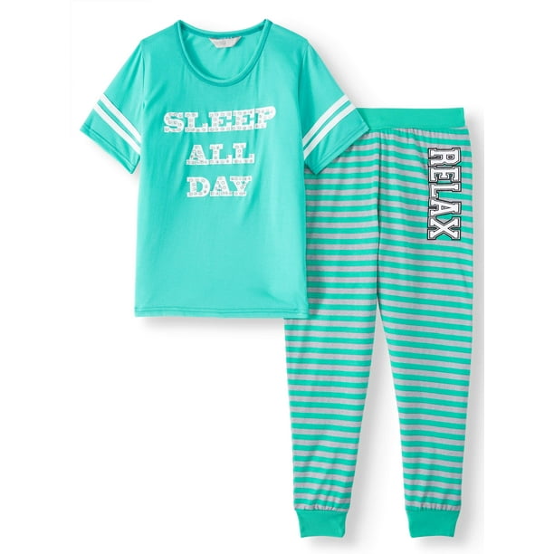 Katnap Kids Girl's 2-Piece Pajama Sleep Set (Little Girls & Big Girls ...