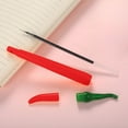 thumbnail image 4 of Vacemry Under $5 Chili Shape Ballpoint Pen, Vegetable Styling Writing Instrument for Student, Office Supplies, Novelty Gel Ink Pen for Journaling, Drawing, Gift, Fun Design Desk Accessory, 4 of 6