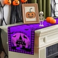 thumbnail image 5 of Table Runner Dresser Scarves 36 Inch Long,Halloween Castle Witch Full Moon Linen Dining Table Runners Purple Black Tree Bat Tabletop Scarf for Wedding Holiday Party Kitchen, 5 of 9