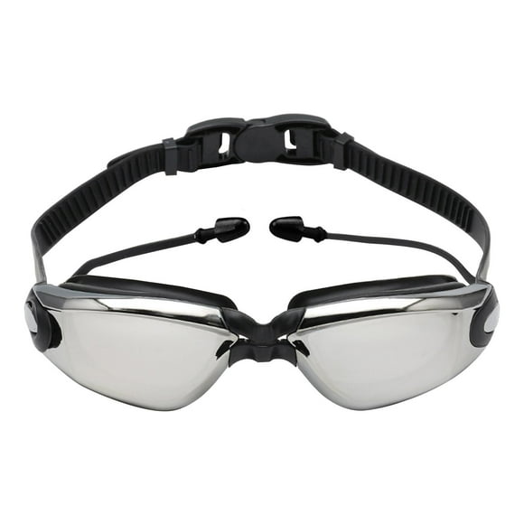 Gafas de natación, alta definición y antivaho, montura grande galvanizada para hombres y mujeres, gafas de natación para adultos, gafas de natación