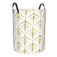 thumbnail image 2 of Kll White And Gold Geometry Waterproof Foldable Laundry Hamper Bucket With Handles For Storage Bin,Kids Room,Home Organizer (Small), 2 of 8