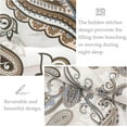 thumbnail image 6 of Whale Flotilla 3-Piece King Comforter Set, Soft Reversible Bedding Comforter Sets, Paisley Printed Down Alternative Comforter Duvet for All Seasons, Beige, 6 of 9