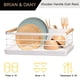 thumbnail image 4 of BRIAN & DANY Escurridor de Platos Escurreplatos para encimera de Cocina Escurreplatos de Acero Inoxidable con Soporte para Cubiertos extraíble y escurridor Blanco, 4 of 5