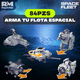 thumbnail image 4 of Juguete Robots Espaciales a Control Remoto 2.4Ghz Bloques de Construcción 6 en 1 para Niños gris Grande, 4 of 7