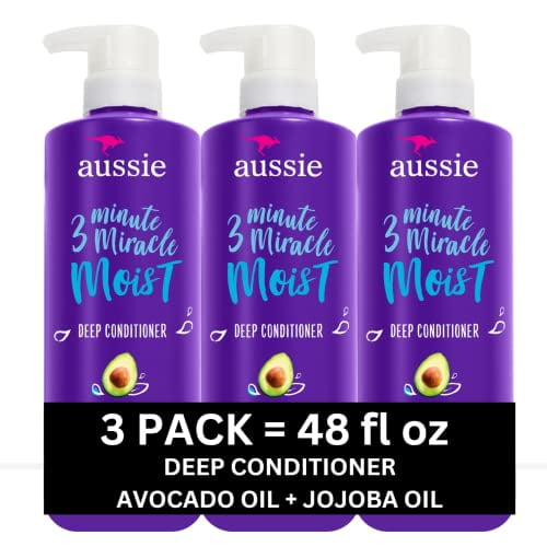 Aussie Deep Conditioner For Dry Hair with Avocado, Paraben Free, 3