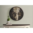 thumbnail image 3 of Clocks - 30" Round - Wall Clock - Gear Mechanism - Brown - Transitional, 3 of 6