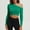 Green, variant on Itsame Knitted Sweater Women Long Sleeves Knitted Half Shoulder Sweatershirt High Neck New Solid Color Sweatshirts Black Size L
