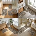 thumbnail image 4 of Black and Brown Leopard Print Bathroom Rug Set 4 Piece,Includes Contour,Lid Cover,Bath Mat,Non-Slip Extra Soft Absorbent Washable, 4 of 5