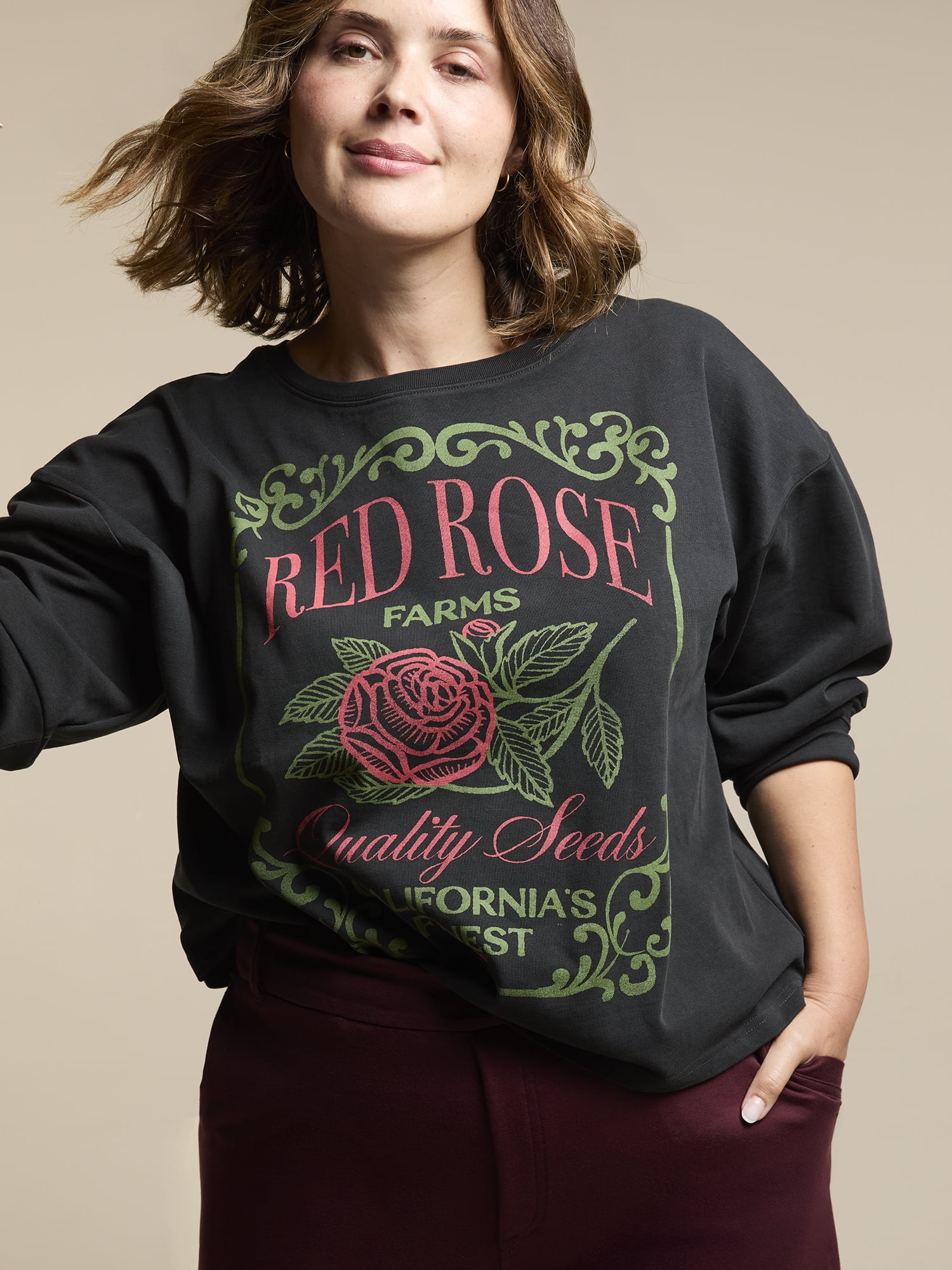 Lee® Women's Plus Relaxed Crew Sweatshirt, Sizes 0X-4X