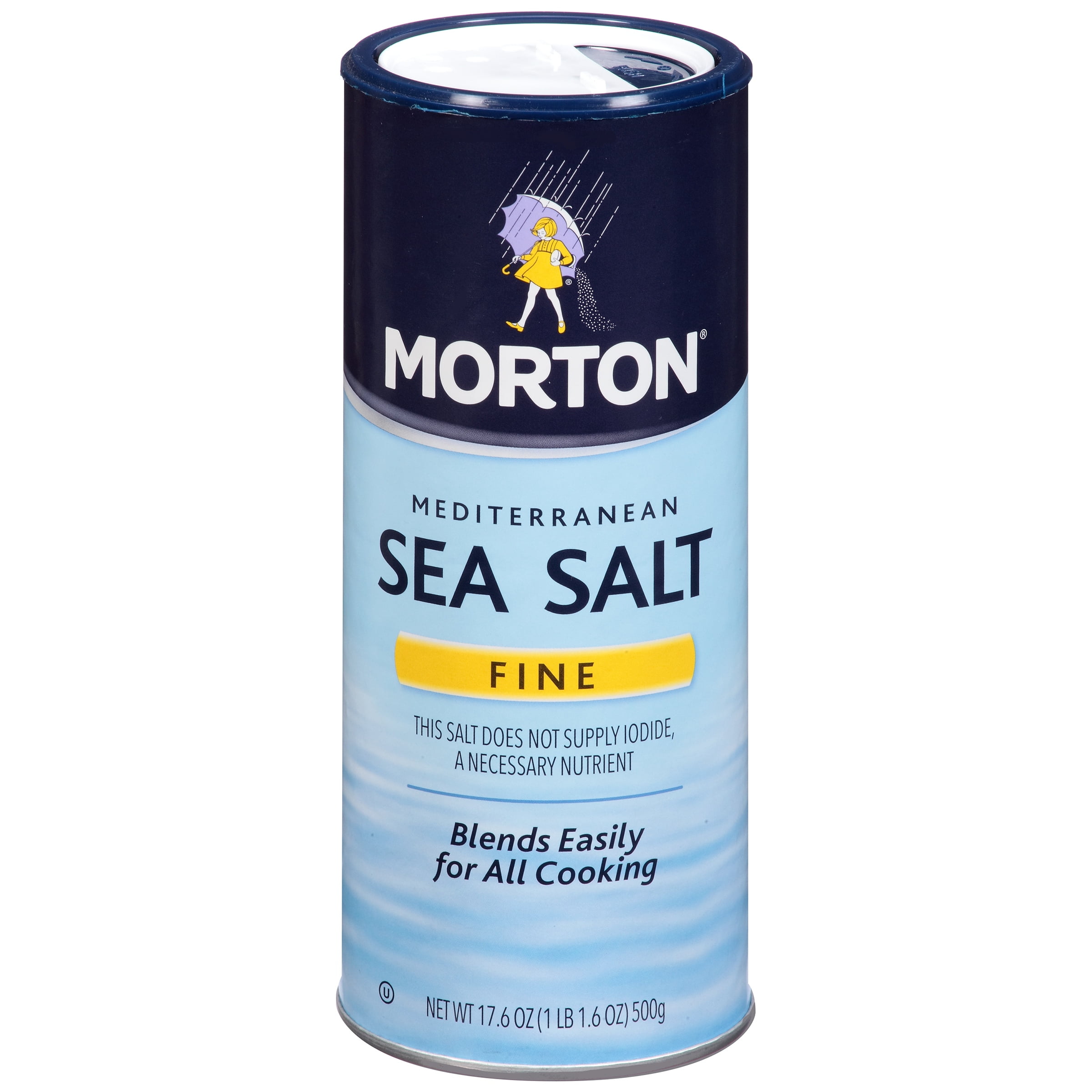Morton Fine Sea Salt, 17.6 oz by Morton Salt, Inc.