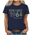thumbnail image 4 of Teissuly 1964 Vintage Shirt For Women 60th Birthday Gifts 1964 Birthday Gifts Idea Retro Short Sleevel T Shirts Party Tops Funny Tees, 4 of 4