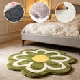 thumbnail image 6 of MMJ Bathroom Rugs Flower Shape Soft Absorbent Antiskid Bath Mat for Bathroom Floor Door 31.5x31.5in, 6 of 6
