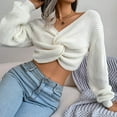 thumbnail image 5 of Womens Fall Fashion 2022! QLEICOM Sweaters for Women, Women's Fashion Casual Colorful Long Sleeve Off Shoulder Knit Sweater Crew Neck Sweater On Clearance, 5 of 5
