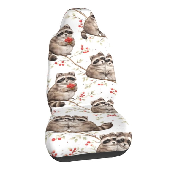 Raccoon Woodland Car Seat Covers Stretch Car Seat Protectors Universal Fit