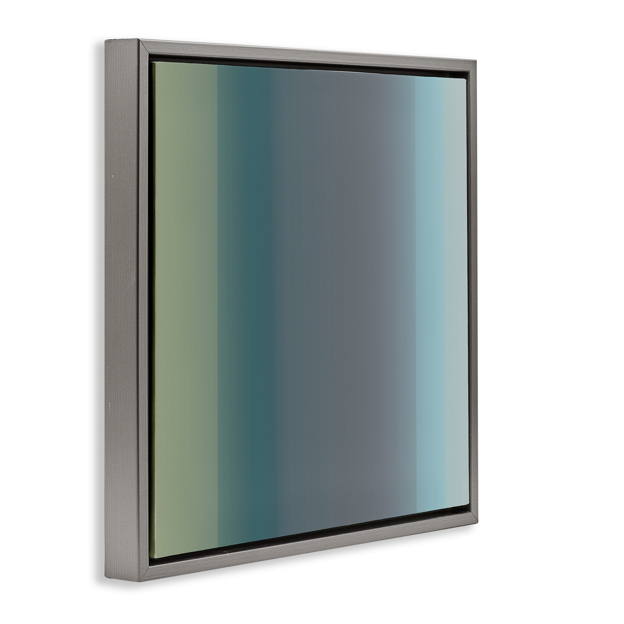 Stupell Industries Subtle Ombre Gradient Abstract Painting Gray Floater Framed Canvas Art Print Wall Art, 25 x 25