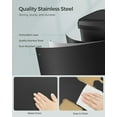 thumbnail image 3 of Kitchen Trash Can 13 Gallon Stainless Steel Garbage Can Recycle Bin with Stay-Open Lid and Step-on Pedal Black, 3 of 8