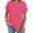 C-Rose Red, variant on UVN Summer Blouses for Women Short Sleeve Crewneck Dressy Shirts Ladies Casual Waffle Knit Hollow Out Tunic Tops